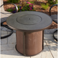 Transform your outdoor space with the Stonefire Round Gas Fire Pit Table in Grey/Brown. Enjoy cozy gatherings and timeless style with this elegant centerpiece for your patio or backyard.