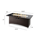 BALSAM MONTEGO - 59" - Linear Gas Fire Pit Table