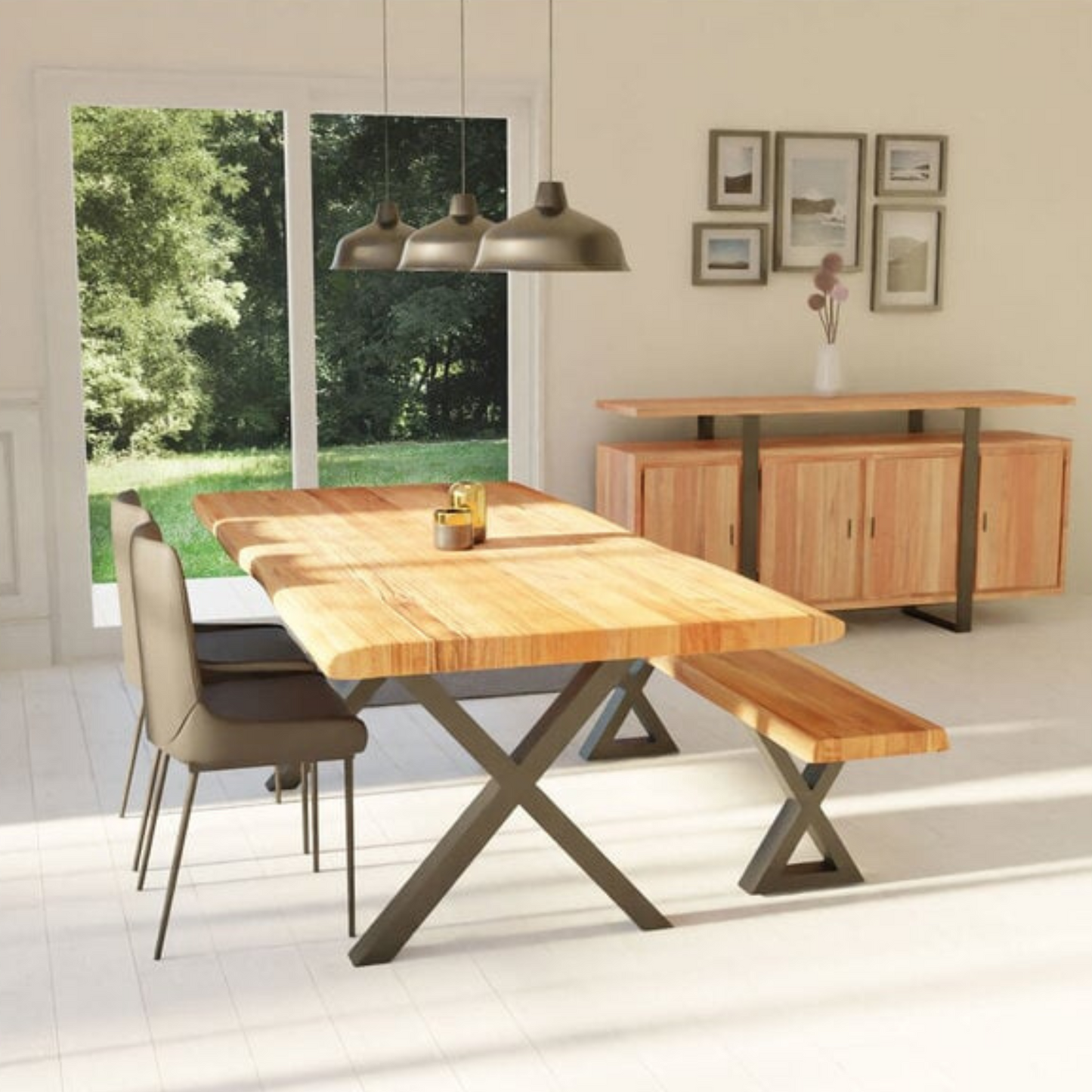 [TOP ONLY] Dining Table - Live Edge Acacia Wood - More Sizes