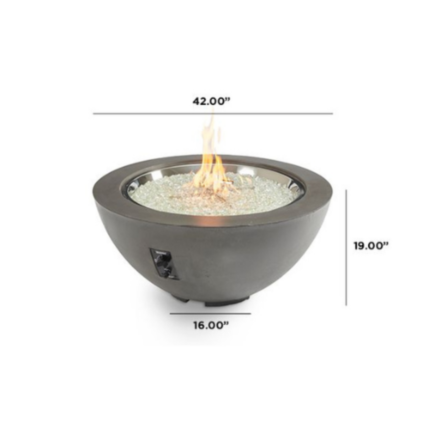 COVE - 42" - Round Gas Fire Pit Bowl - More Colors