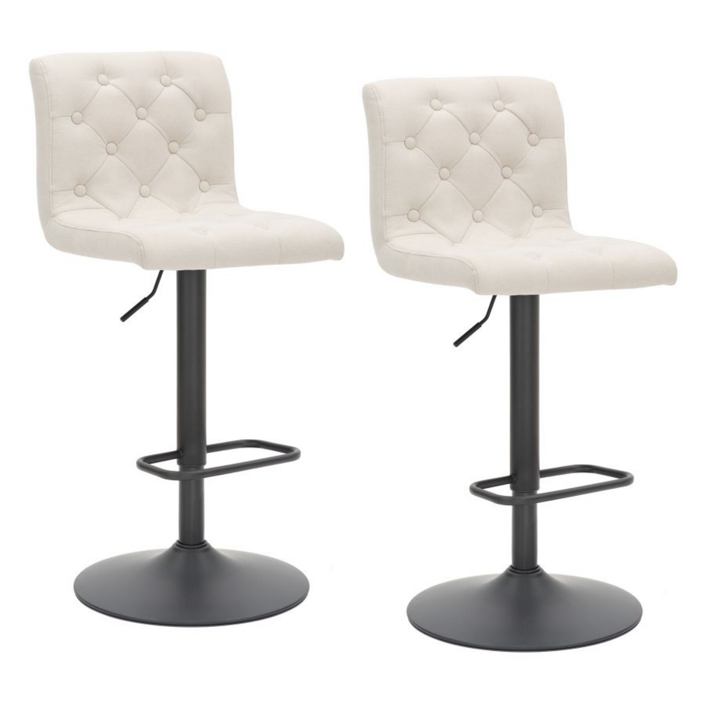 DEX II - Fabric Upholstered Adjustable Air Lift Swivel Stool (set of 2) - More Colors