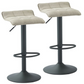 PLUTO - Fabric Upholstery Adjustable Air Lift Swivel Stool (set of 2) - More Colors