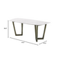 AURA DINING TABLE - 71" - Acacia Wood/Carrera Marble