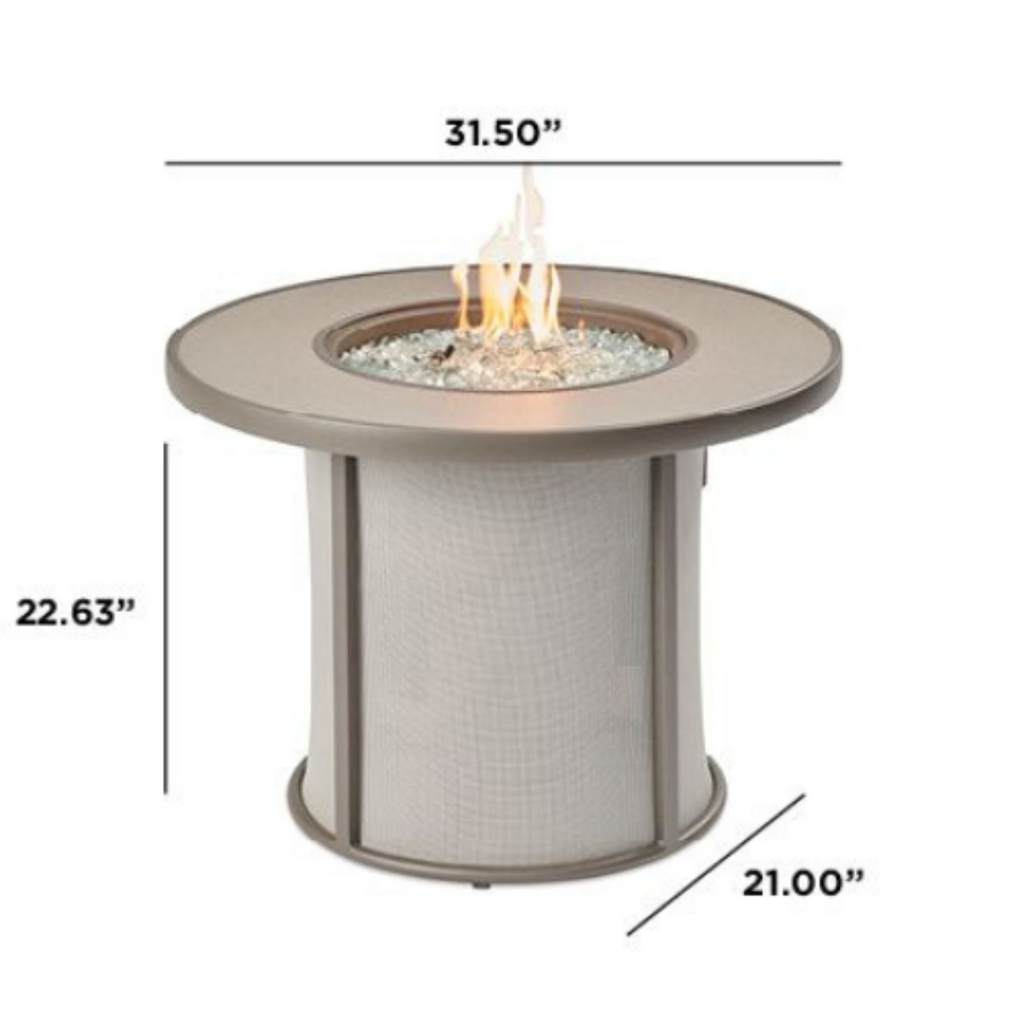 STONEFIRE - Round Gas Fire Pit Table - More Colors