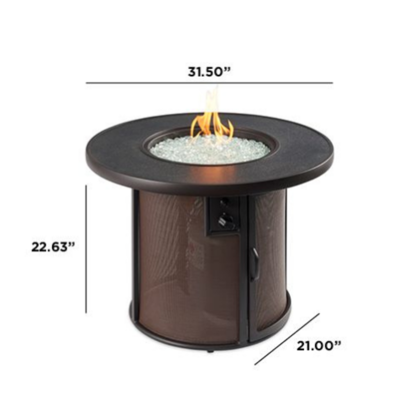 STONEFIRE - Round Gas Fire Pit Table - More Colors