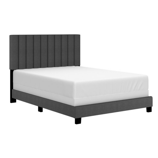 The JEDD bed frame with vertical panel tufting on headboard is made of textured fabric upholstery. This bed is a great start to bringing that simple, beautiful style to all bedrooms.