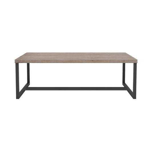 "Invite industrial flair into your living space with the Irondale Rectangular Coffee Table. Solid acacia wood and sturdy Iron legs in a sleek Grey finish. Perfect for showcasing magazines or art decor. Embodying industrial appeal and robust functionality, it's an emblem of discerning taste. A striking addition that fills you with pride."