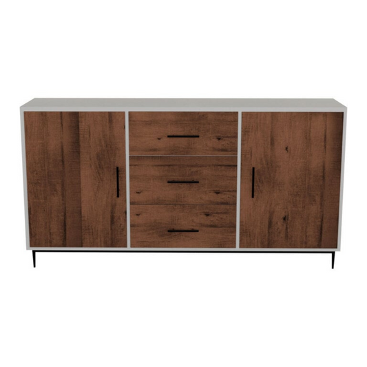 This 63" sideboard is the perfect addition to any dining room. The Natural Acacia wood sideboard with an white finish frame is durable and is beautiful choice for your home.