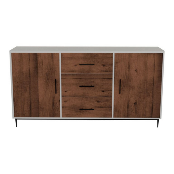 This 63 sideboard is the perfect addition to any dining room. The Natural Acacia wood sideboard with an white finish frame is durable and is beautiful choice for your home.