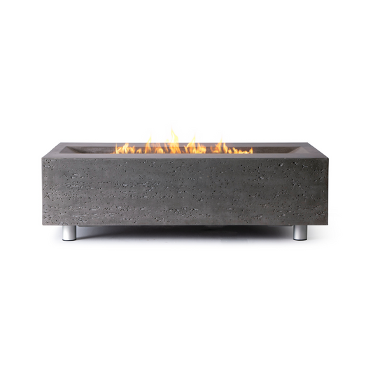 Millenia fire table is an absolute showstopper. The sleek, concrete base make this table an elegant edition to your deck space.