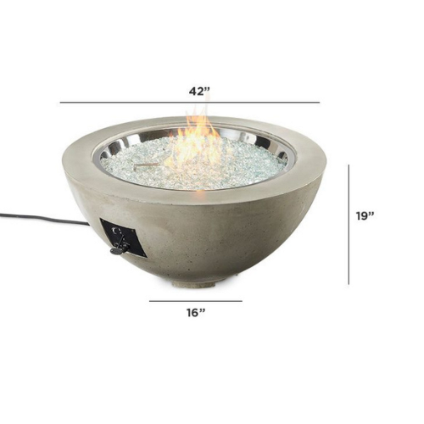 COVE - 42" - Round Gas Fire Pit Bowl - More Colors