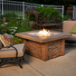 Elevate your outdoor space with the Sierra Square Gas Fire Pit Table. Rustic charm meets modern functionality with its faux stone construction and versatile design. Gather around the mesmerizing fire and enjoy cozy evenings outdoors.