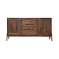 "Discover the REMIX SIDEBOARD: style meets storage. Handcrafted from acacia wood, its design exudes a mid-century aesthetic. It offers ample storage and stability with its wooden legs. Embrace its practicality and retro charm. Upgrade your space with this piece."