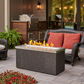 Elevate your outdoor space with the Key Largo Gas Fire Pit Table. Featuring a mesmerizing 12" x 42" Stainless Steel Crystal Fire® Plus Burner, this fire pit creates a captivating display of dancing flames.