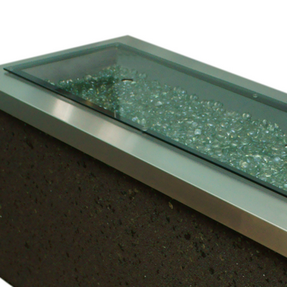 Turn your beautiful gas fire pit into a functional table by covering the burner with one of our glass burner covers. 