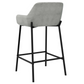 BAILY - Counter Stool (set of 2) - Velvet Fabric - More Colors