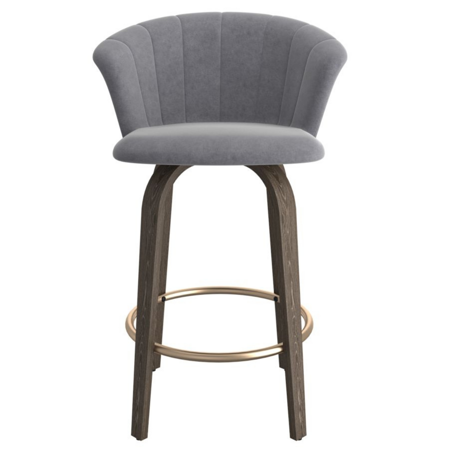 TULA - Counter Stool - Velvet Fabric - 360° Swivel Seat - More Colors