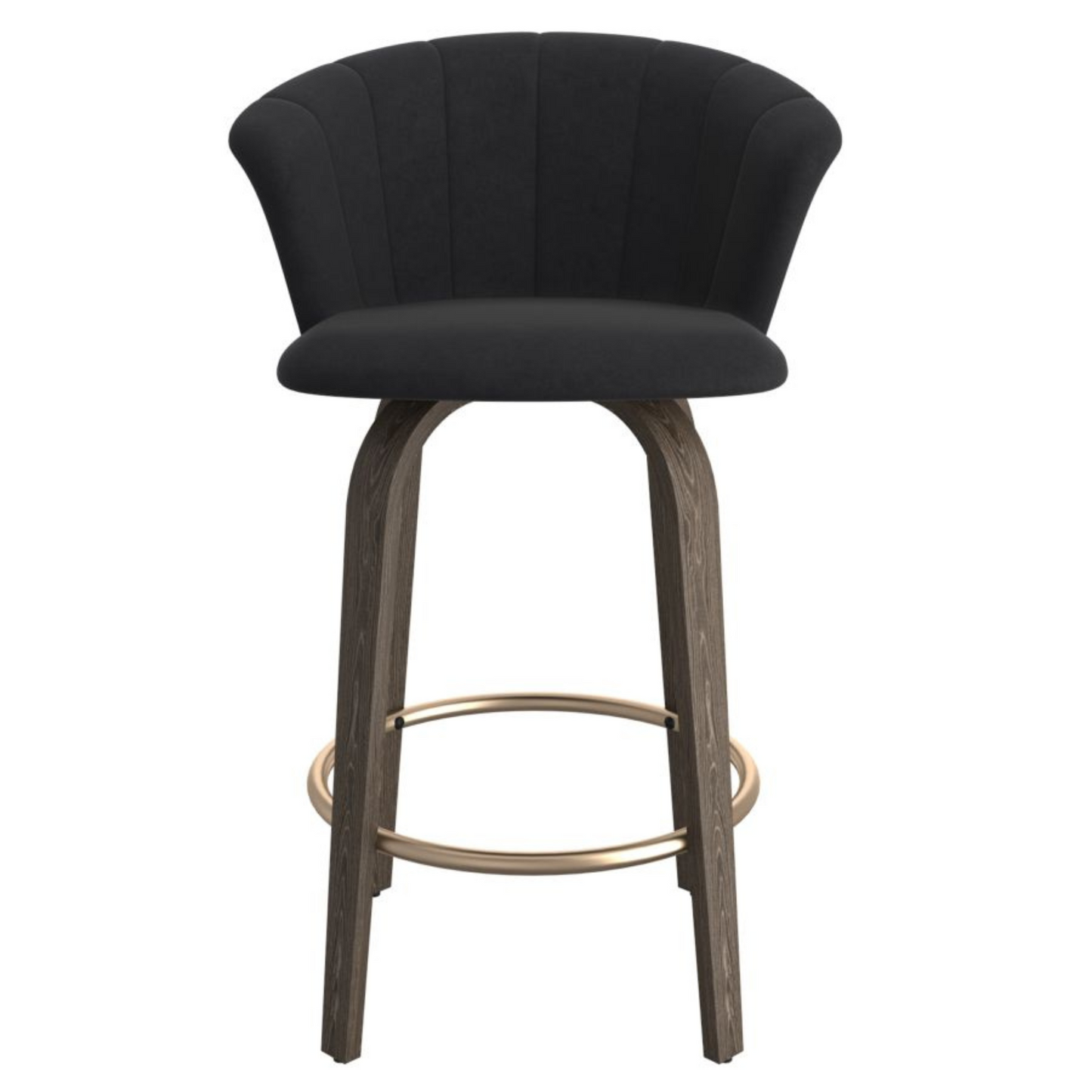 TULA - Counter Stool - Velvet Fabric - 360° Swivel Seat - More Colors