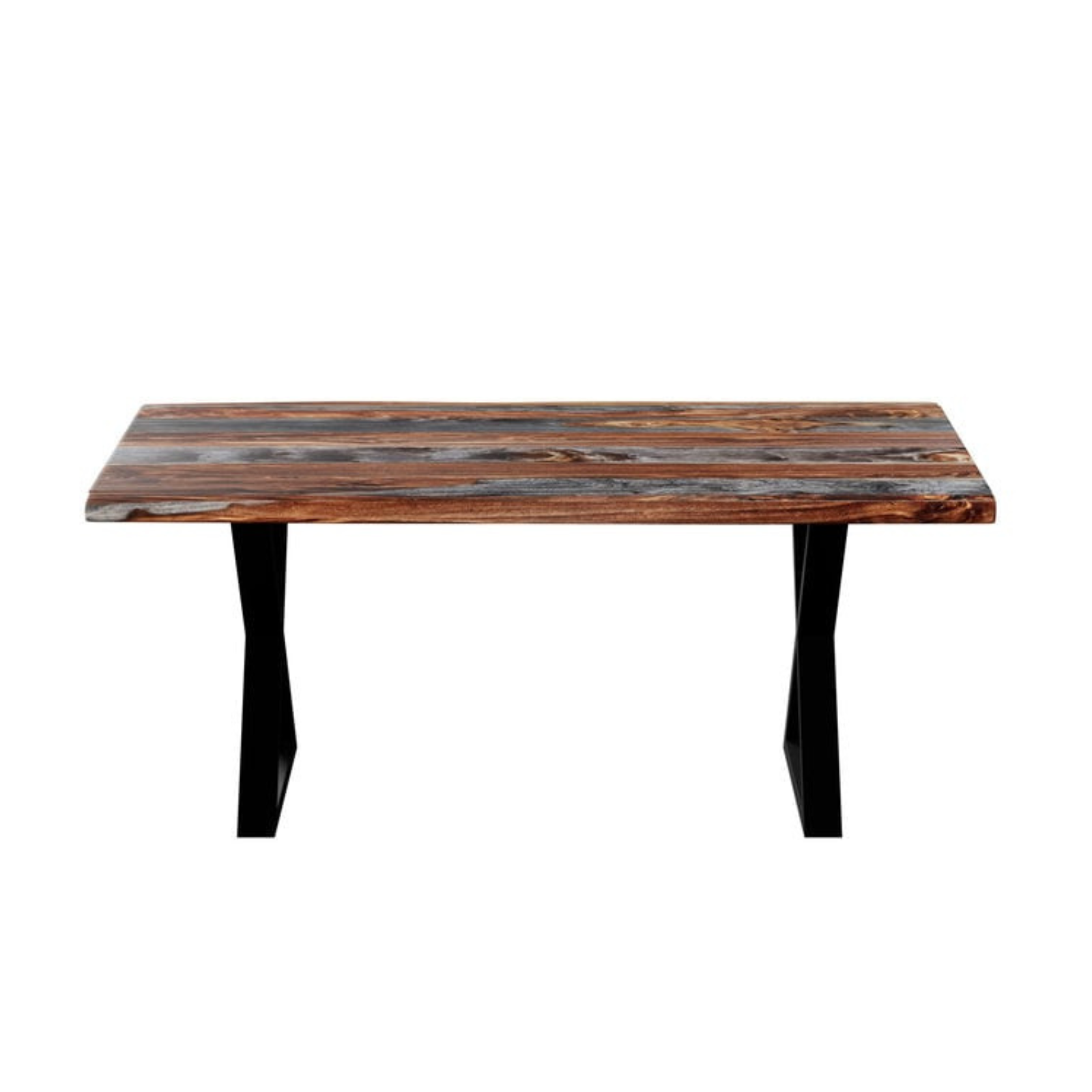 The wood is beautiful, and we are in love with the natural imperfections that come from its handmade nature. This table would be perfect in a kitchen or dining room.