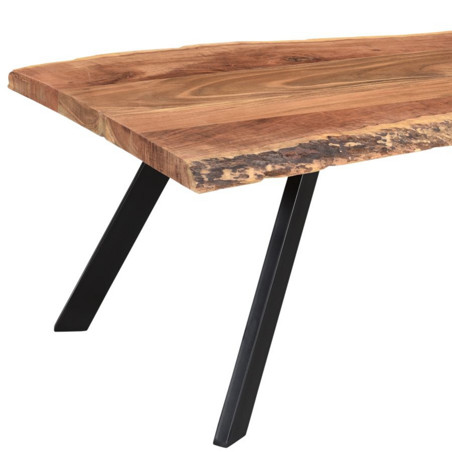 VIRAG - 48" Solid Acacia Wood Coffee Table - Live Edge