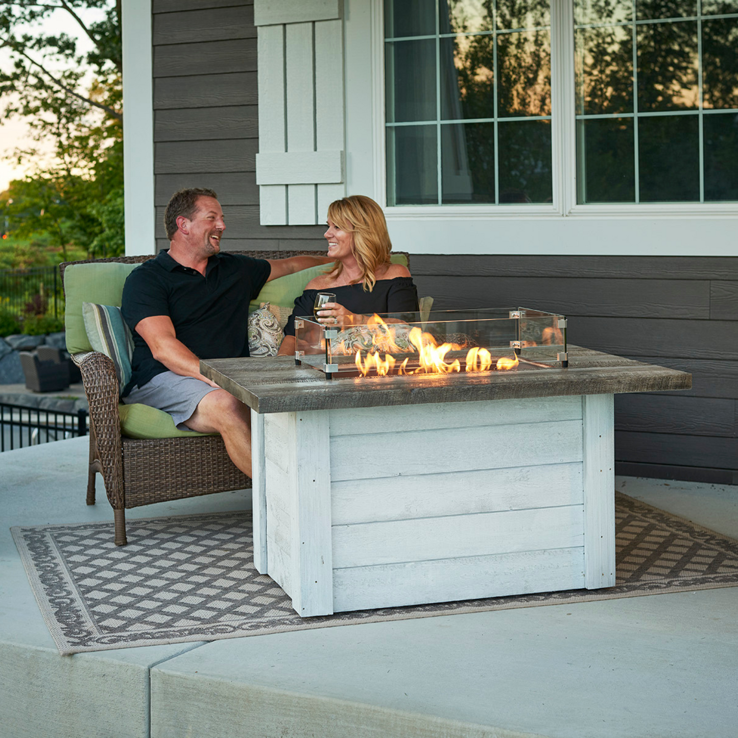 ALCOTT - 48" - Rectangular Gas Fire Pit Table