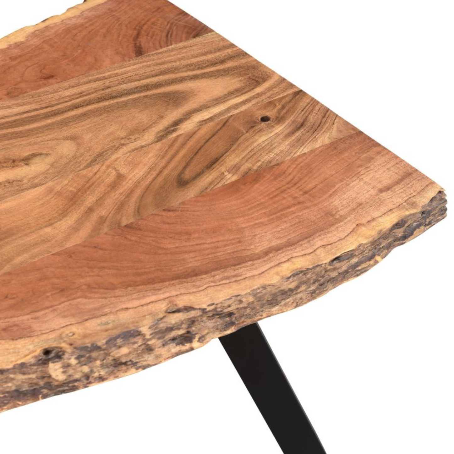 VIRAG - 48" Solid Acacia Wood Coffee Table - Live Edge