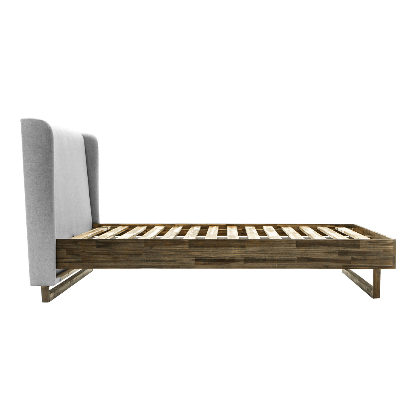 AURA BED - King/Queen - Solid Acacia/Fabric Upholstered