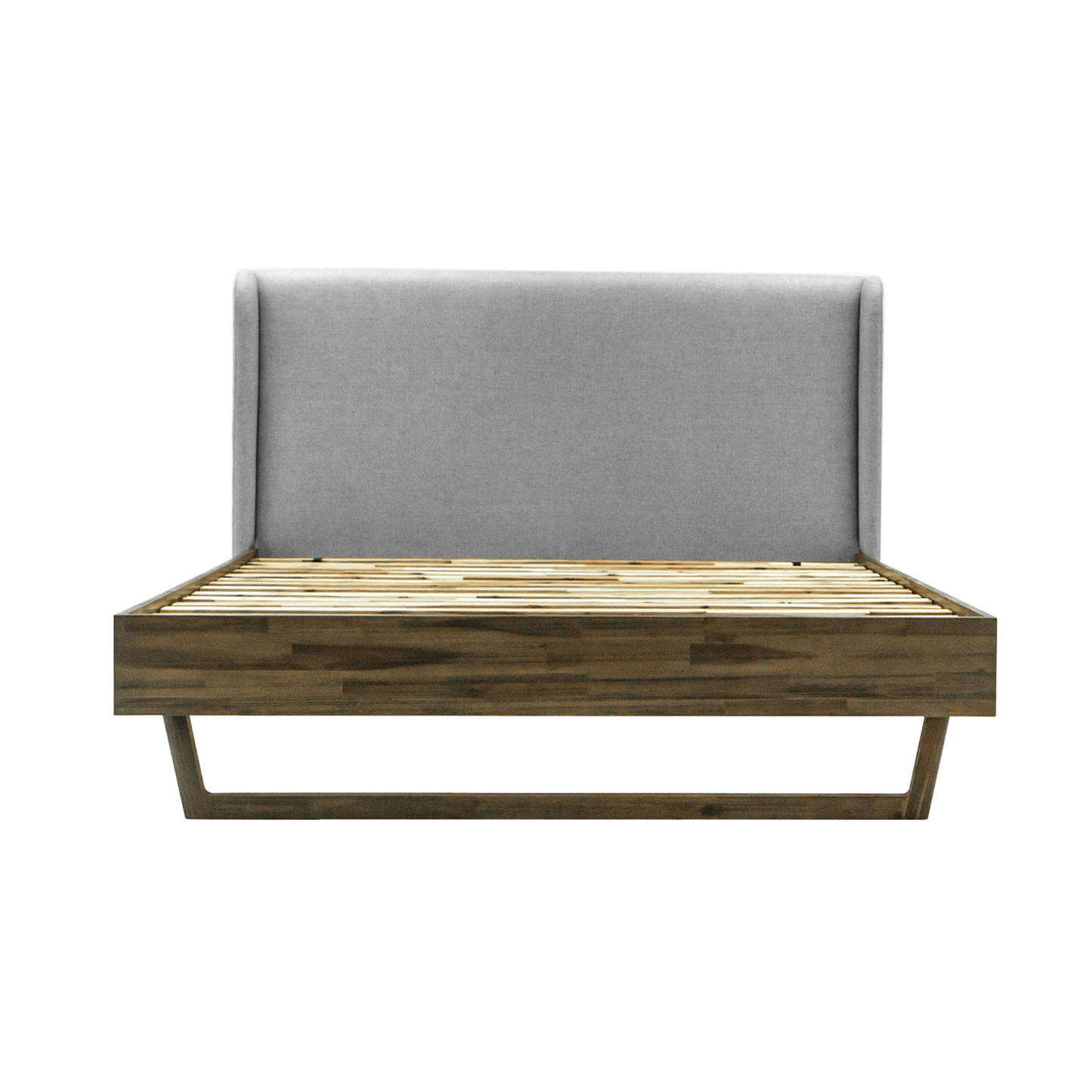 AURA BED - King/Queen - Solid Acacia/Fabric Upholstered