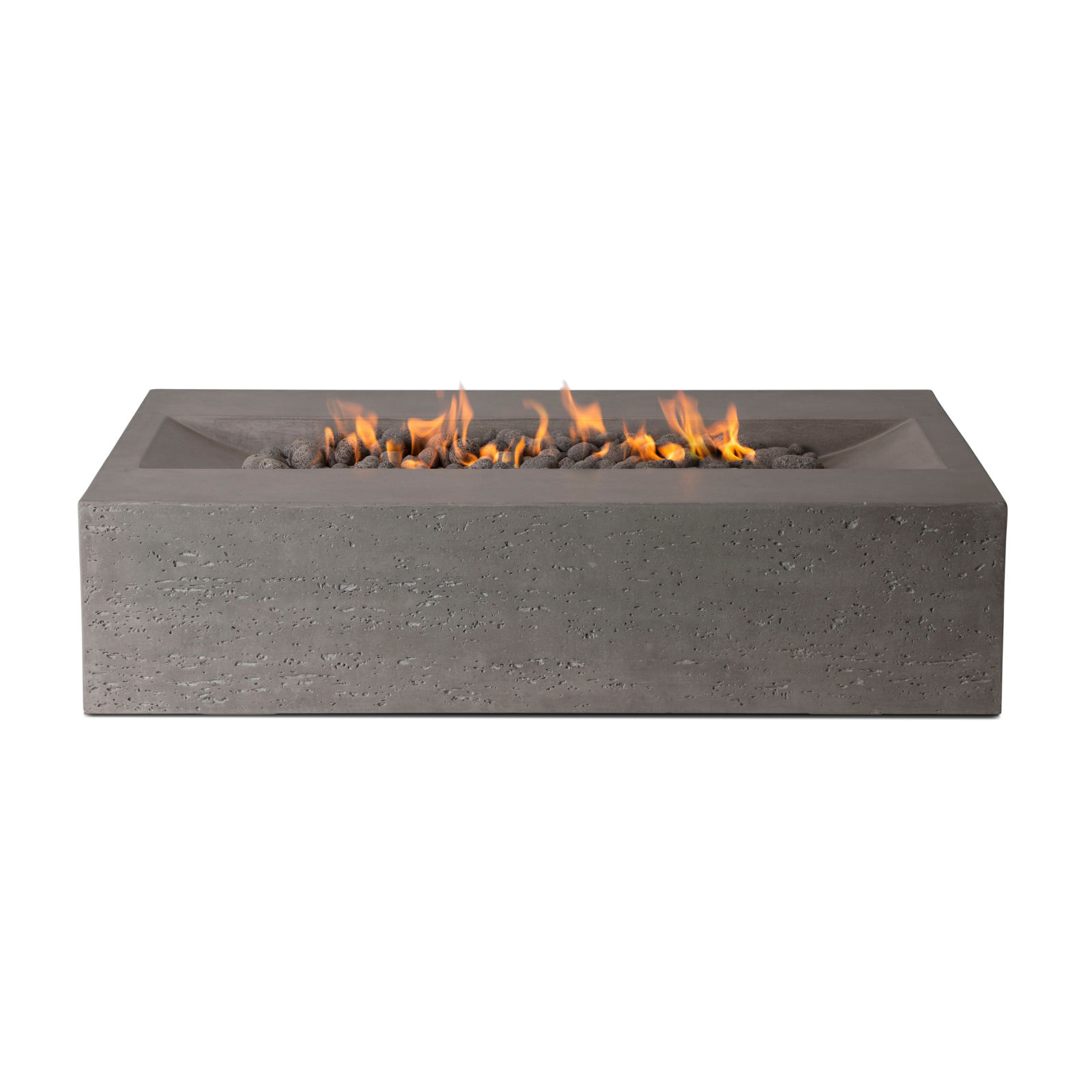 Millenia fire table is an absolute showstopper. The sleek, concrete base make this table an elegant edition to your deck space.