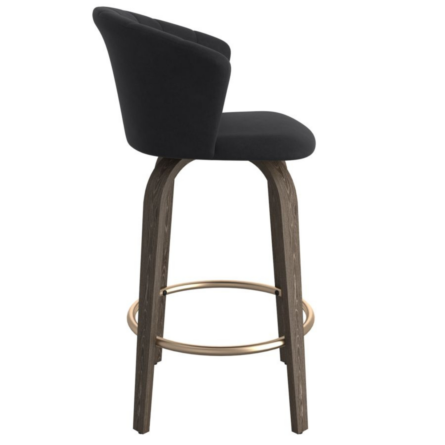 TULA - Counter Stool - Velvet Fabric - 360° Swivel Seat - More Colors