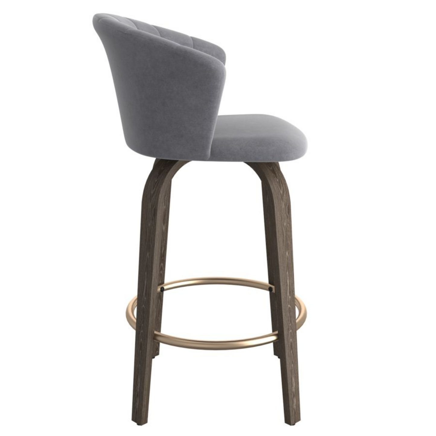 TULA - Counter Stool - Velvet Fabric - 360° Swivel Seat - More Colors