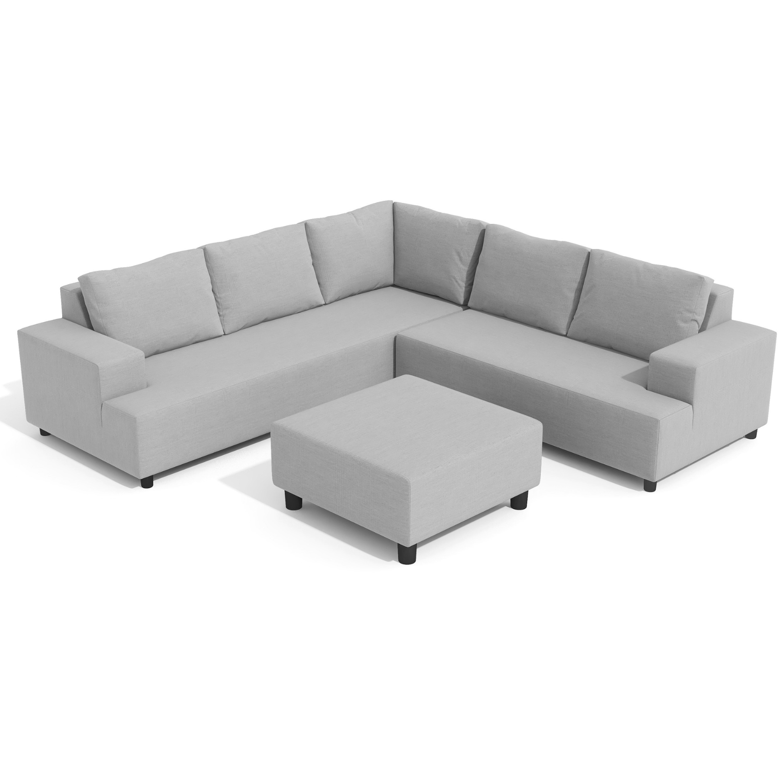 The Root sectional is a great way to complete any outdoor space.  The set is covered in a quality Outdoor X acrylic fabric and outdoor foam.