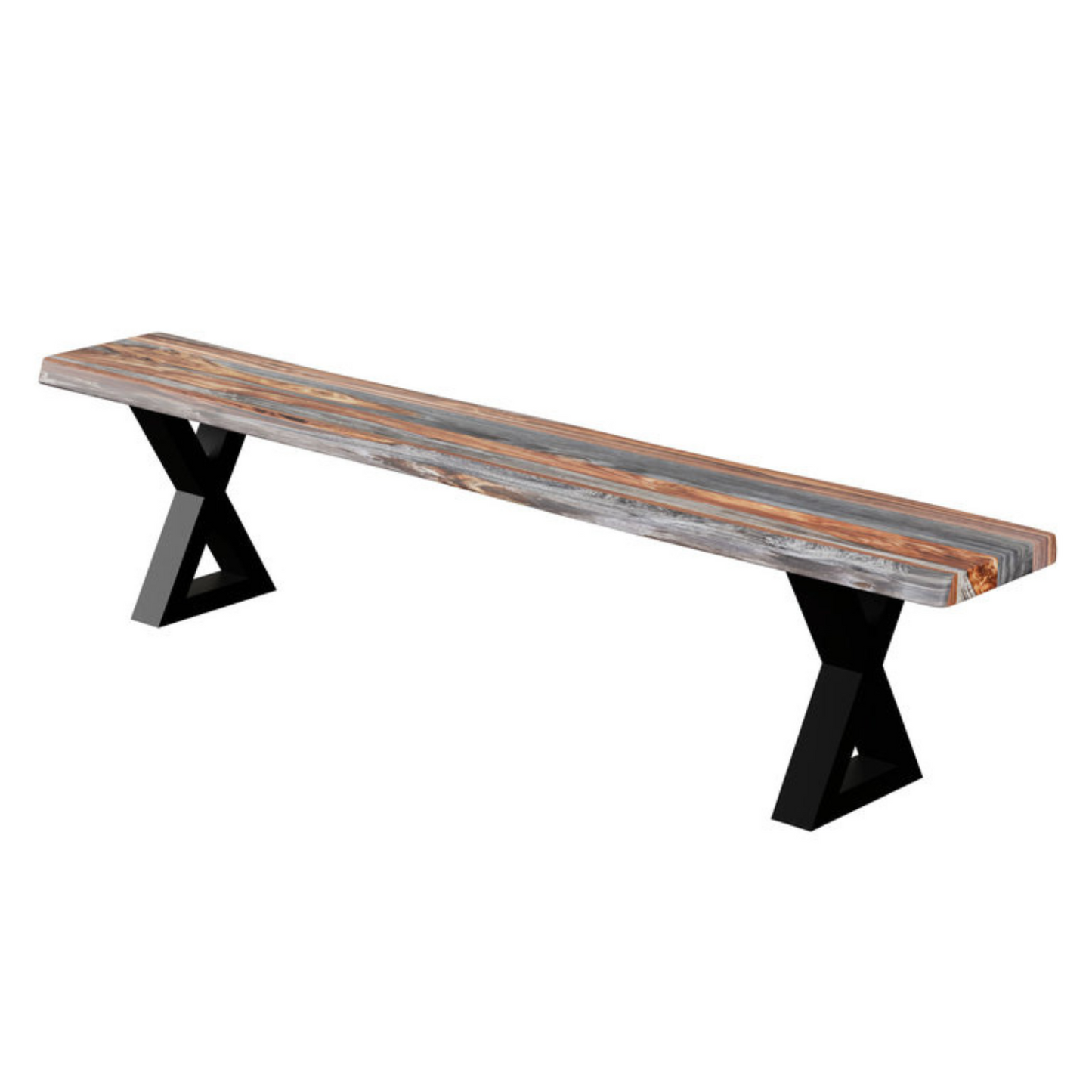 Live Edge Grey Sheesham Bench is a natural and practical desk for home, office or bedroom. The ideal furniture for working or just relaxing.