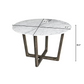 AURA ROUND DINING TABLE - 47" - Acacia Wood/Carrera Marble