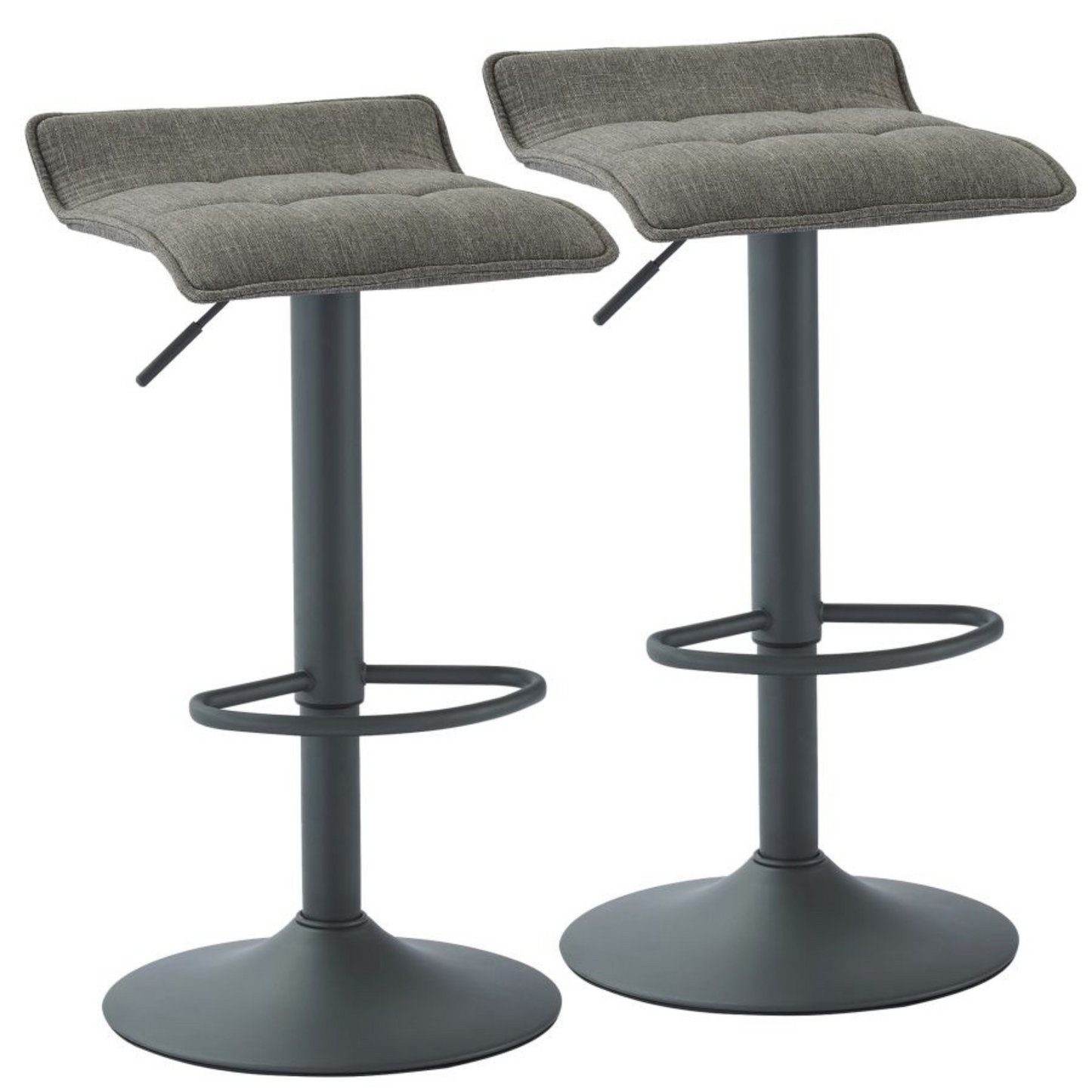 PLUTO - Fabric Upholstery Adjustable Air Lift Swivel Stool (set of 2) - More Colors