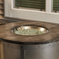 EDISON - Round Gas Fire Pit Table