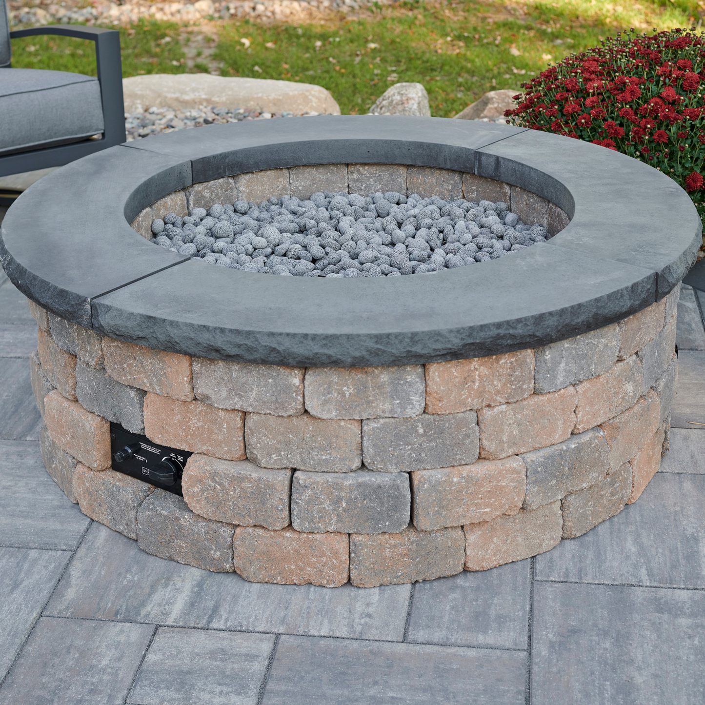 BRONSON - DIY - Block Round Gas Fire Pit Kit - All In One