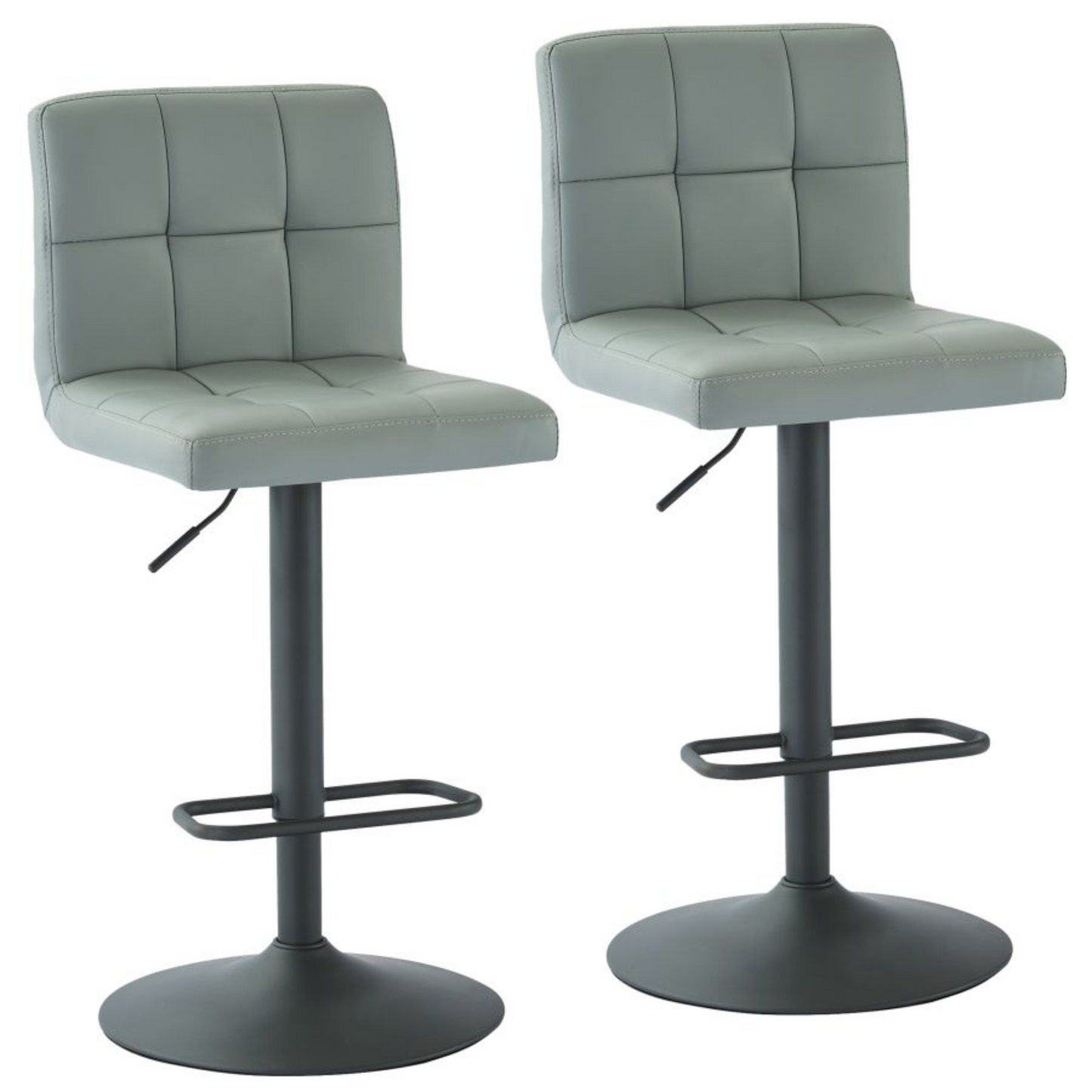 FUSION - Faux Leather Adjustable Air Lift Swivel Stool (set of 2) - More Colors