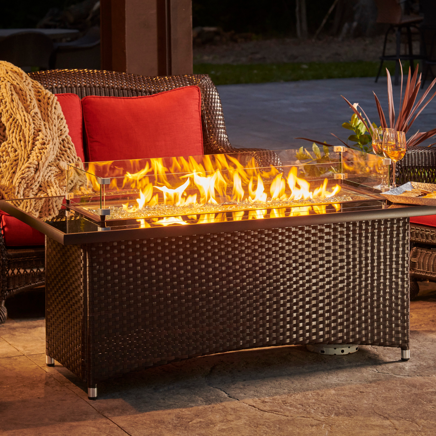 BALSAM MONTEGO - 59" - Linear Gas Fire Pit Table