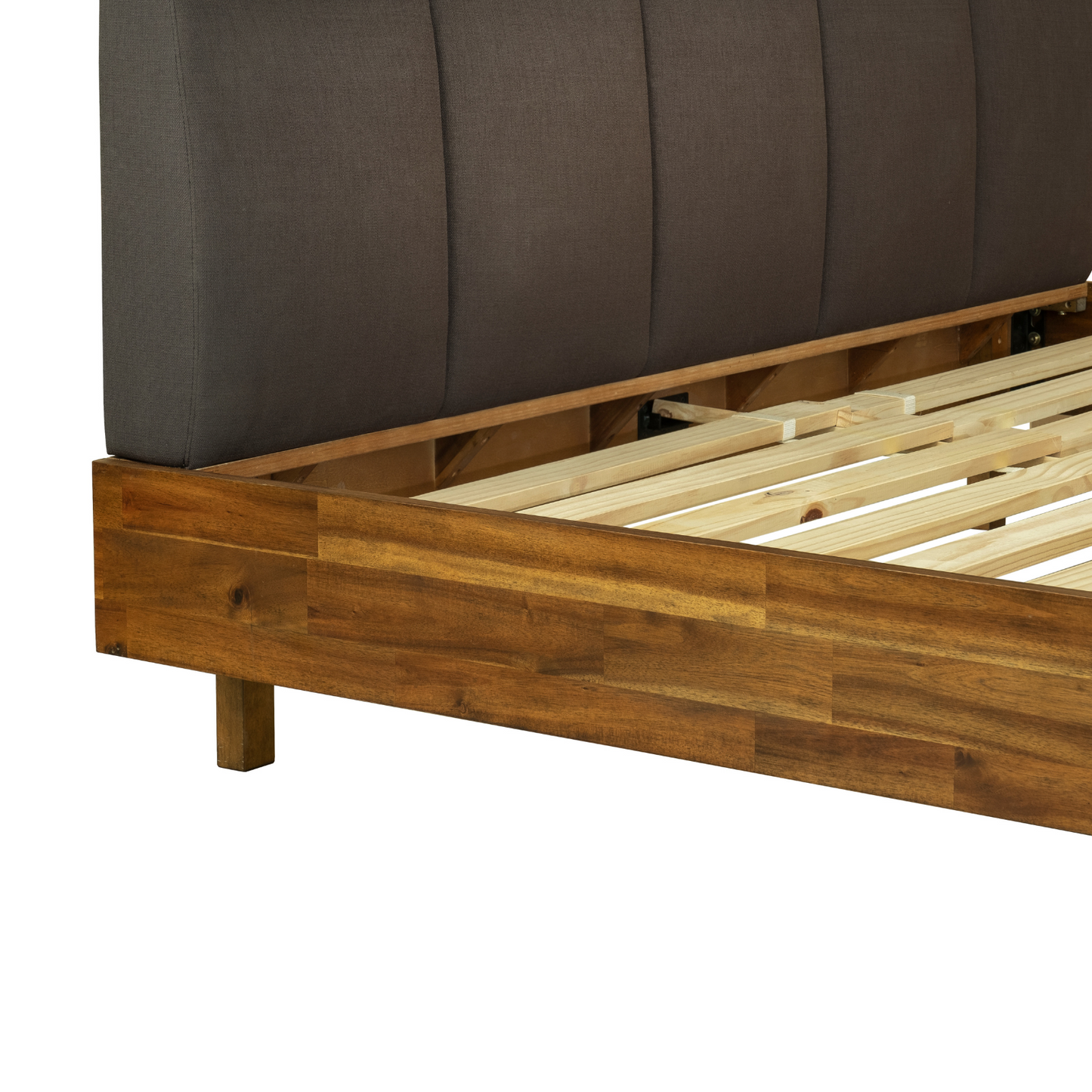 REMIX BED - Acacia wood/Polyester Upholstery/RubberWood - More Sizes