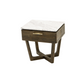 AURA NIGHTSTAND - Acacia Wood/Carrera Marble