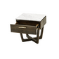 AURA NIGHTSTAND - Acacia Wood/Carrera Marble