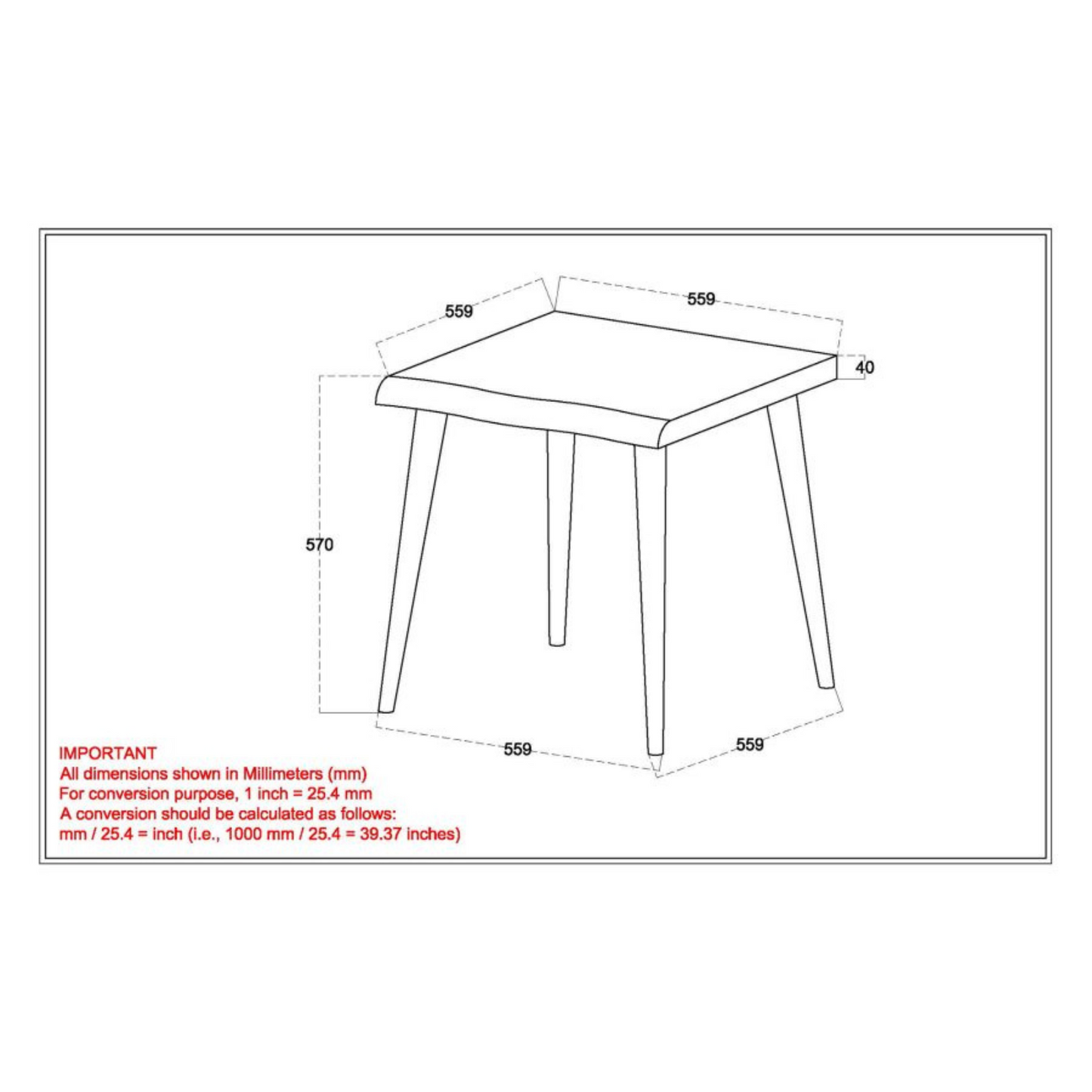 ARNAV - Solid Acacia Wood Accent Table - Live Edge