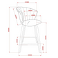 TULA - Counter Stool - Velvet Fabric - 360° Swivel Seat - More Colors