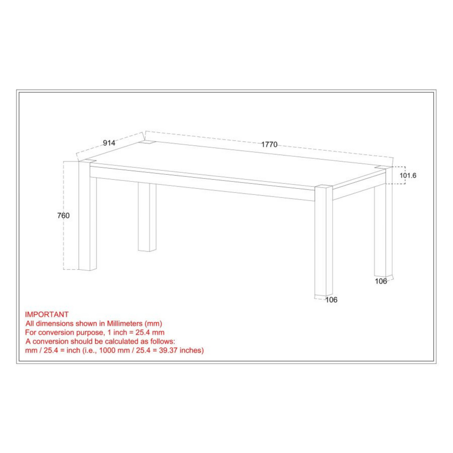 Dining Set - 7pcs - KRISH/CORA