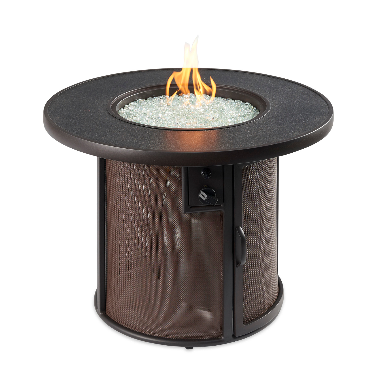 Elevate your outdoor ambiance with the compact and versatile Stonefire Gas Fire Pit Table. Its elegant design, compatible with propane and natural gas, creates a warm and inviting atmosphere. Enjoy the dual functionality of a fire pit and a functional table, all while ensuring safety and quality.