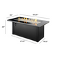 MONTE CARLO - 59" - Linear Gas Fire Pit Table