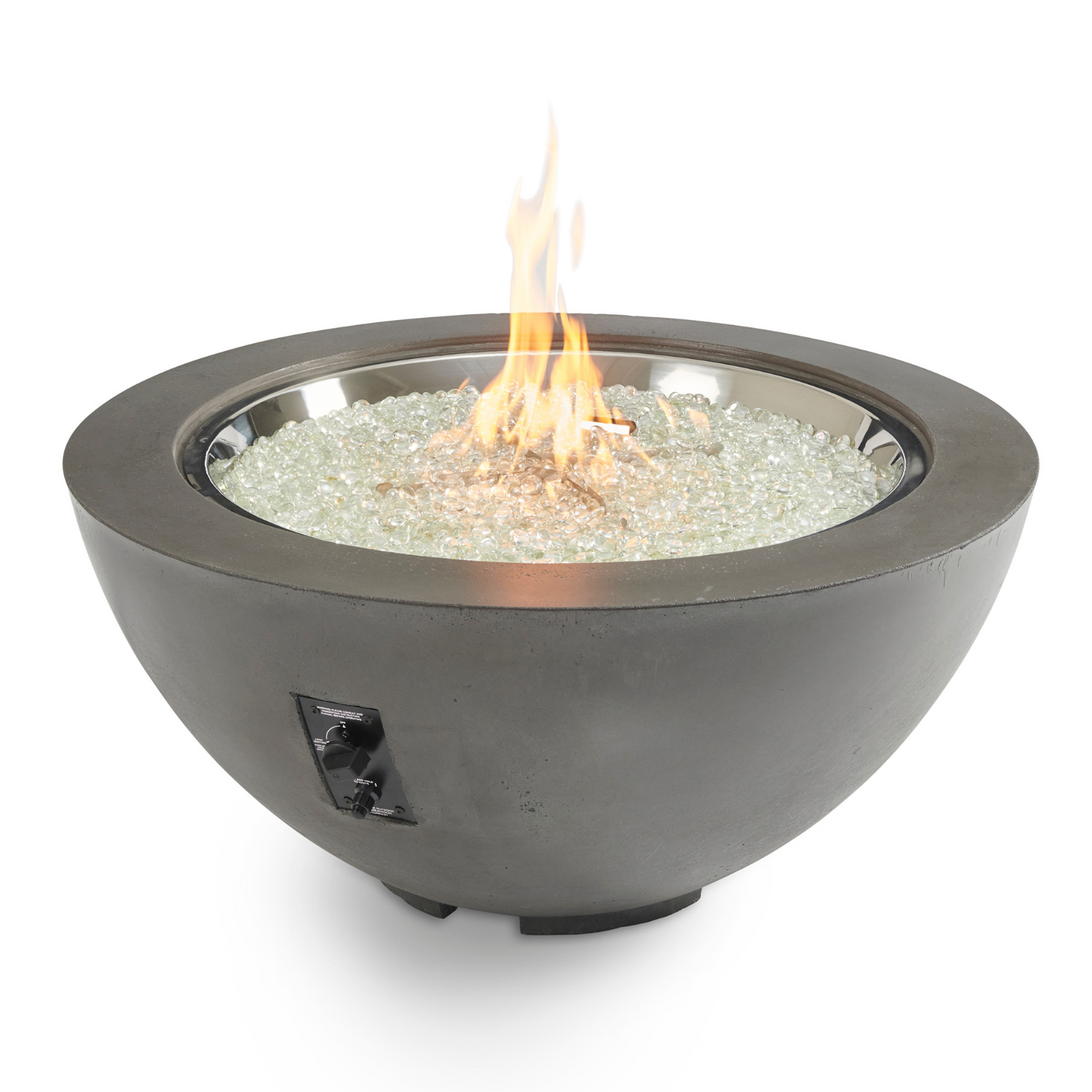 Enhance your outdoor space with the Cove 42" Round Gas Fire Pit Bowl. Available in Natural Grey, Midnight Mist, and White. Experience warmth and style today.