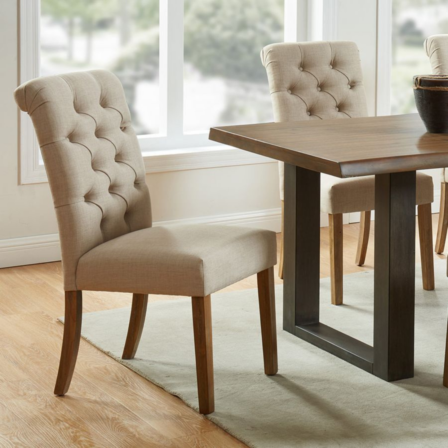 MELIA - FABRIC DINING CHAIR (set of 2) - More Colors