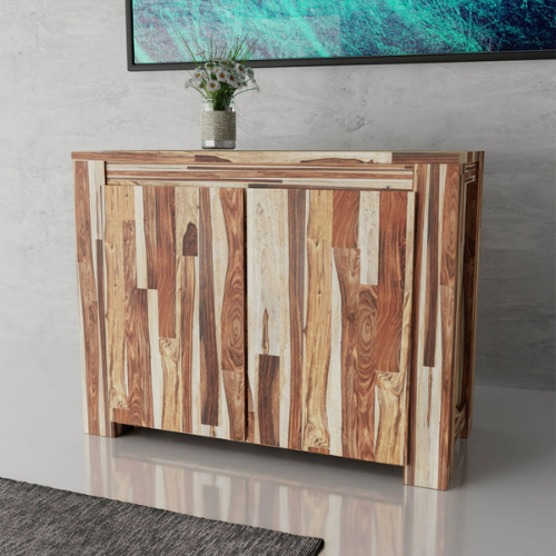 The Sideboard 40 made with Sheesham wood is a storage solution for your home. The wood is sturdy and durable, and the finish is rich.